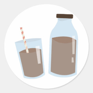 Chocolate Milk Classic Round Sticker