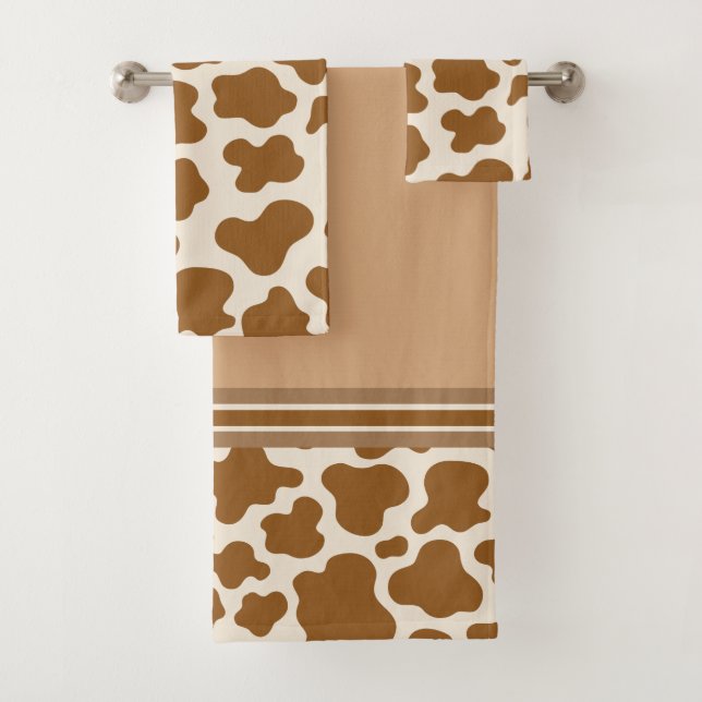 Chocolate Milk Cow Bath Towel Set (Insitu)