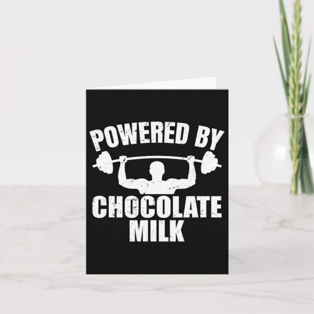 Chocolate Milk Gym Fitness Workout Bodybuilding  Card (Front)