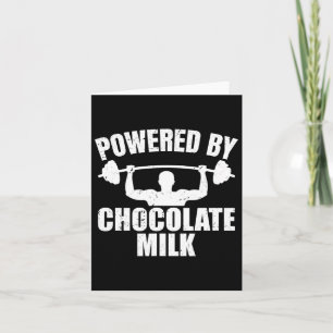 Chocolate Milk Gym Fitness Workout Bodybuilding  Card
