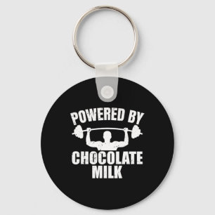Chocolate Milk Gym Fitness Workout Bodybuilding Key Ring