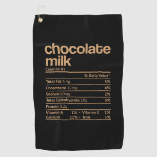 Chocolate Milk Nutrition Facts Funny Thanksgiving Golf Towel