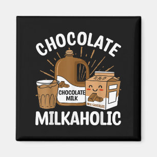 Chocolate Milkaholic Milk Food Eater Lover Quotes  Magnet