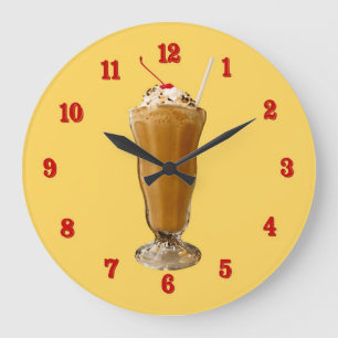 Chocolate Milkshake Large Clock