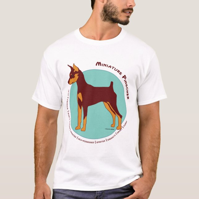 Chocolate Min Pin T-Shirt (Front)