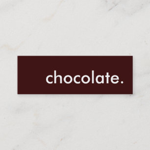 chocolate. mini business card