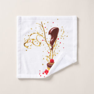 Chocolate Mini Cake Wash Cloth