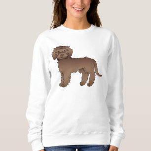 Chocolate Mini Goldendoodle Cartoon Dog Sweatshirt