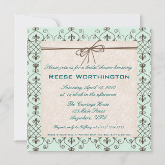 Chocolate & Mint Bridal Shower Invite