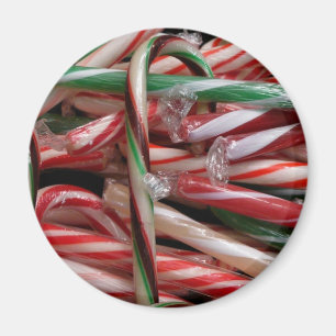 Chocolate Mint Candy Canes Holiday Festive Magnet