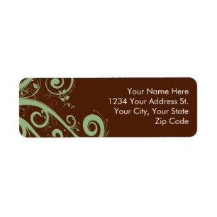 Chocolate Mint Return Address Labels