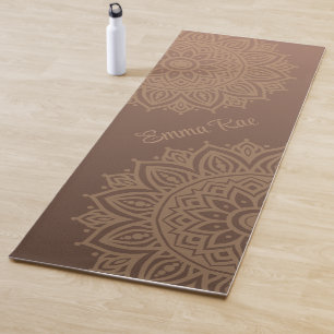 Chocolate Mocha Mandala Gradient Yoga Mat