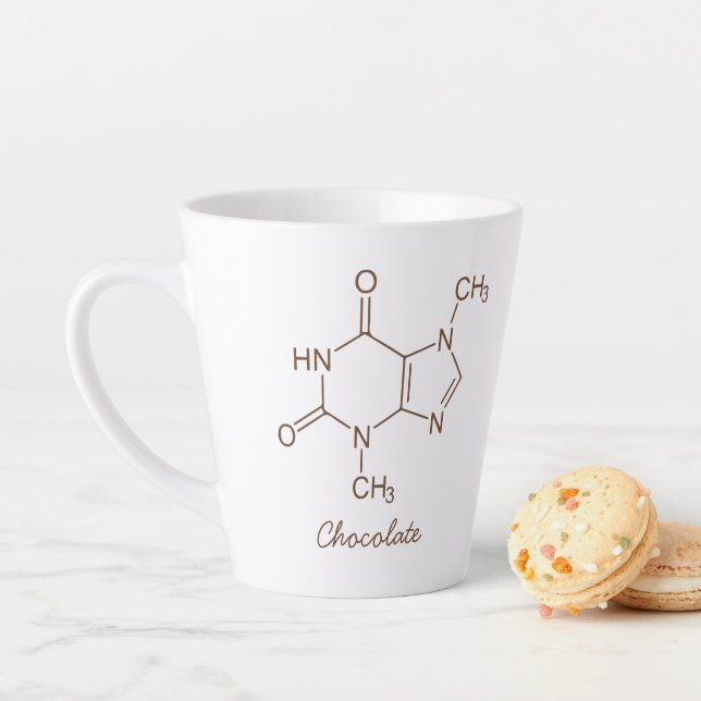 Chocolate Molecule Personalised Latte Mug (In Situ)