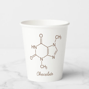 Chocolate Molecule Personalised Paper Cups