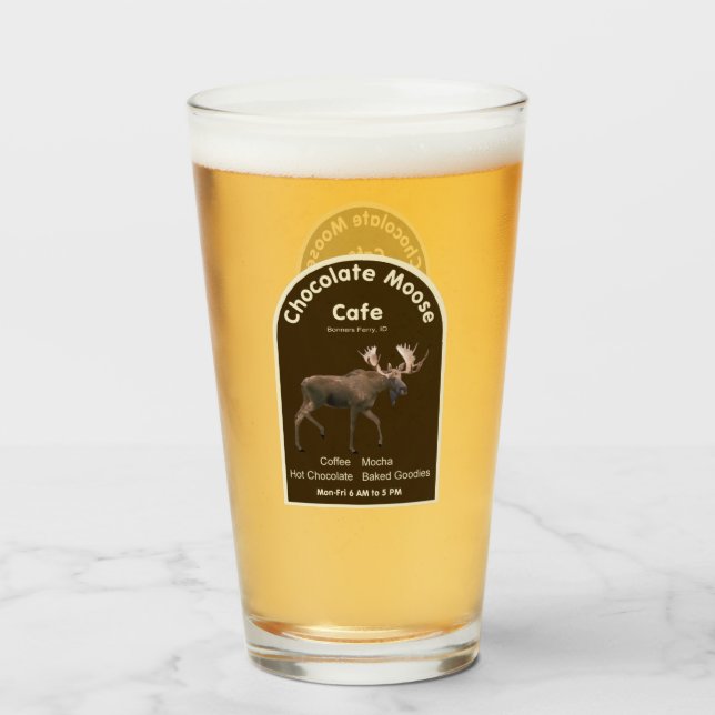 Chocolate Moose Cafe Glass (Front Filled)