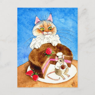 Chocolate Mouse Cake Postcard