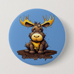 Chocolate Mousse Moose 7.5 Cm Round Badge
