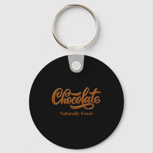 Chocolate Naturally Sweet Tee Proud-black Woman Key Ring