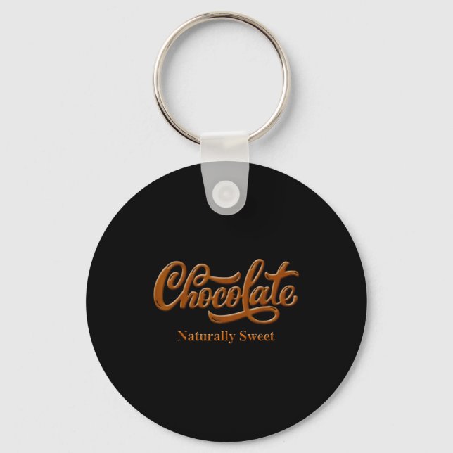 Chocolate Naturally Sweet Tee Proud-black Woman  Key Ring (Front)