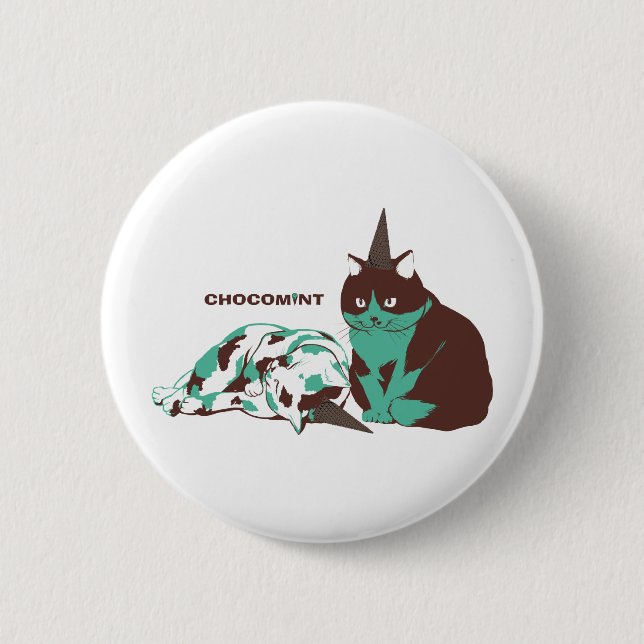 Chocolate_Neko 6 Cm Round Badge (Front)