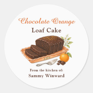 Chocolate Orange Loaf Cake Gift Label