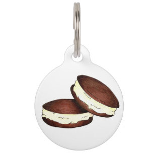 Chocolate PA Dutch Whoopie Pie Pies Foodie Dog Tag
