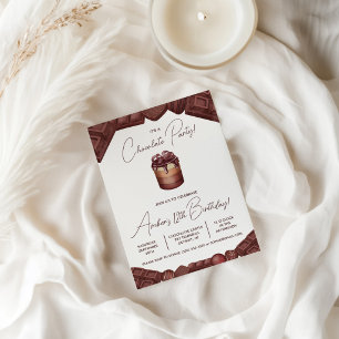Chocolate Party, Death by Chocolate Birthday Party Invitation