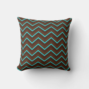 Chocolate Pastels Chevron 03-Square Throw Pillow