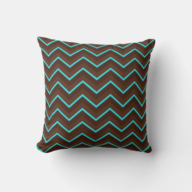 Chocolate Pastels Chevron 03-Square Throw Pillow (Front)