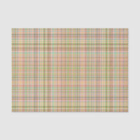 Chocolate Pastels Plaid 24-TISSUE WRAP PAPER