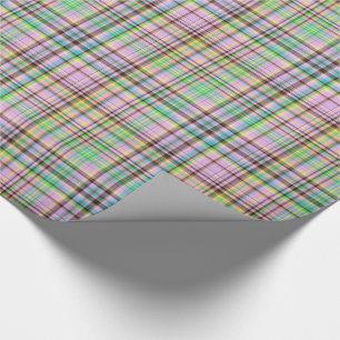 Chocolate Pastels Plaid 25-Gift Wrapping Paper