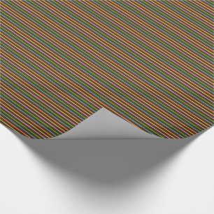 Chocolate Pastels Stripes 15-Gift Wrapping Paper