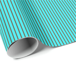Chocolate Pastels Stripes 25-Gift Wrapping Paper