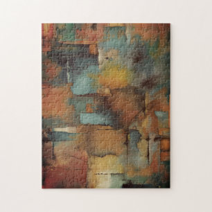 Chocolate Patchwork Abstract Jigsaw Puzzle