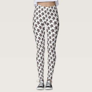 Chocolate Peppermint Star Christmas Holiday Cookie Leggings