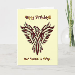 Chocolate Phoenix birthday card