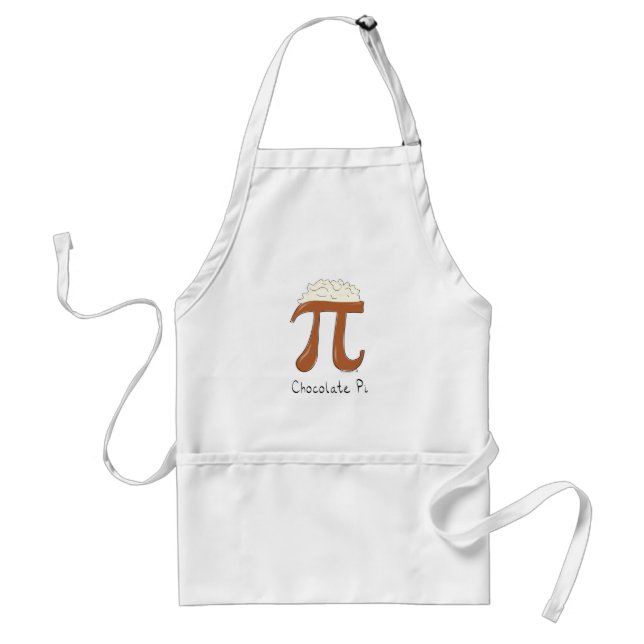 Chocolate Pi Cute Math Pi Day Pie Baking Apron (Front)
