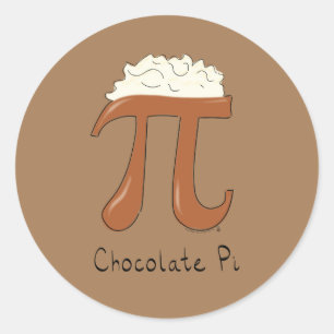Chocolate Pi Cute Math Pi Day Stickers