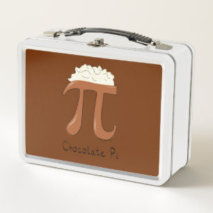Chocolate Pi Day Symbol Math Teacher Funny Metal Lunch Box