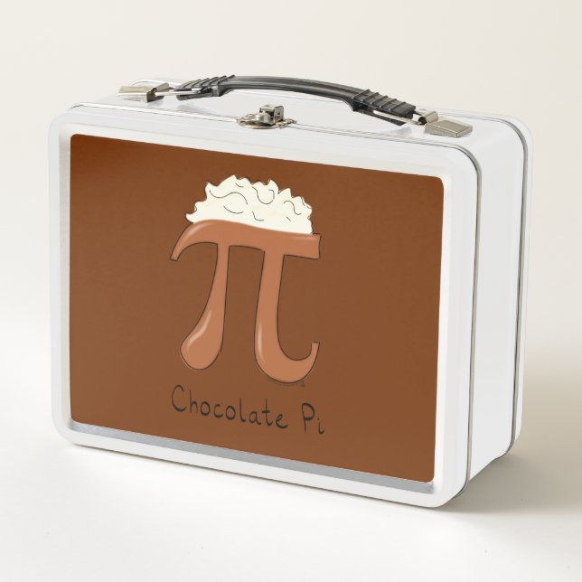 Chocolate Pi Day Symbol Math Teacher Funny Metal Lunch Box (Front)