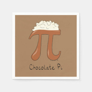 Chocolate Pi Day Symbol Math Teacher Funny Napkin