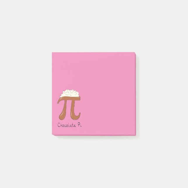 Chocolate Pi Math Teacher Post-it Notes (Front)