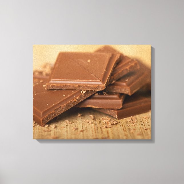 Chocolate pieces canvas print (Front)