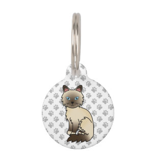 Chocolate Point Birman / Ragdoll Cat & Pet's Info Pet Tag