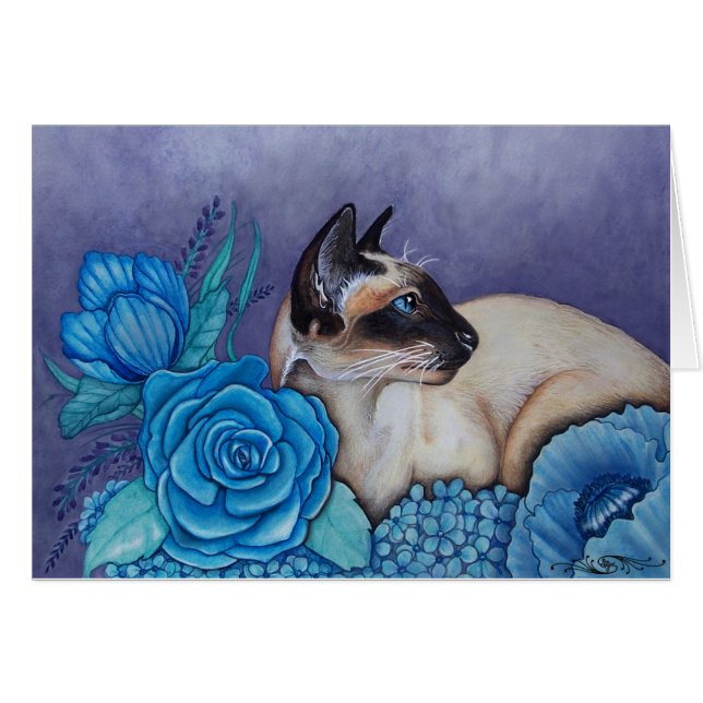 Chocolate Point Siamese  Cat (Front Horizontal)