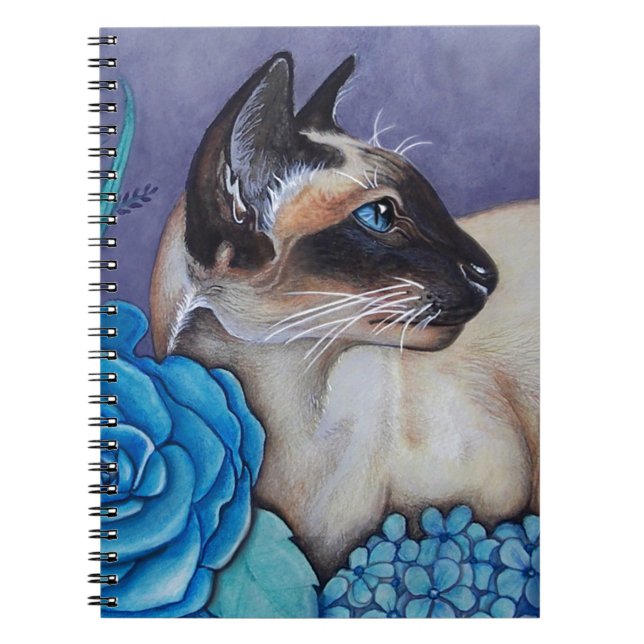 Chocolate Point Siamese Cat Notebook (Front)