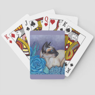 Chocolate Point Siamese Cat Playing Cards