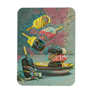 Chocolate popsicle sprinkles magnet