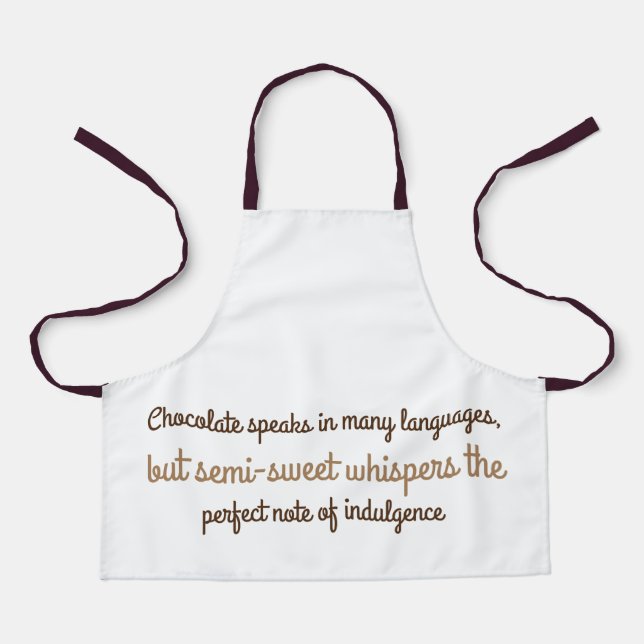 Chocolate Quote Apron – The Perfect Note (Front)
