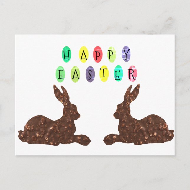 Chocolate rabbits Easter Postcard (Front)